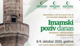 Simpozij “Imamski poziv danas – obrazovni, institucionalni i društveni izazovi” 8. i 9. oktobra
