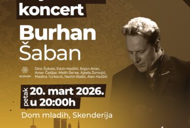 “Bajram dođe, mirišu avlije”: Koncert Burhana Šabana u Domu mladih